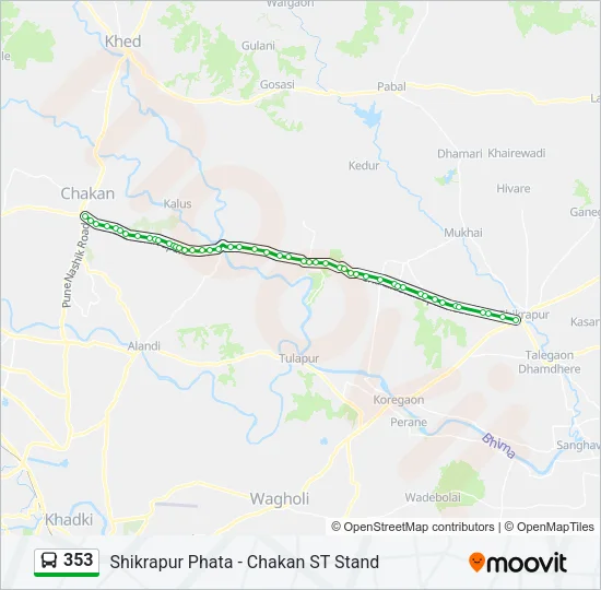 353 Bus Line Map