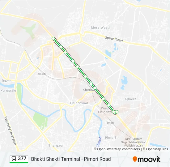 377 Bus Line Map