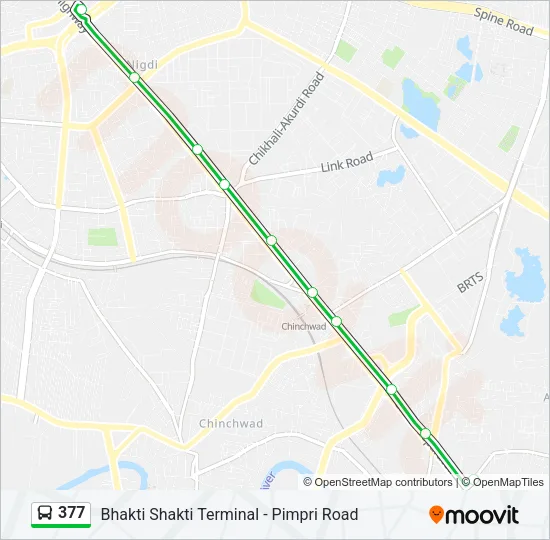 377 Bus Line Map