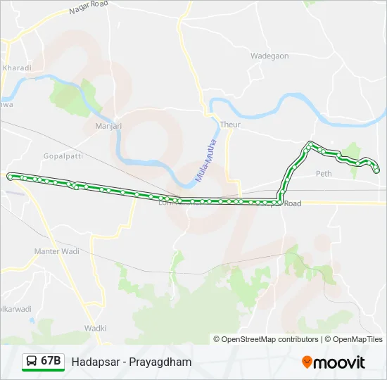 67B Bus Line Map