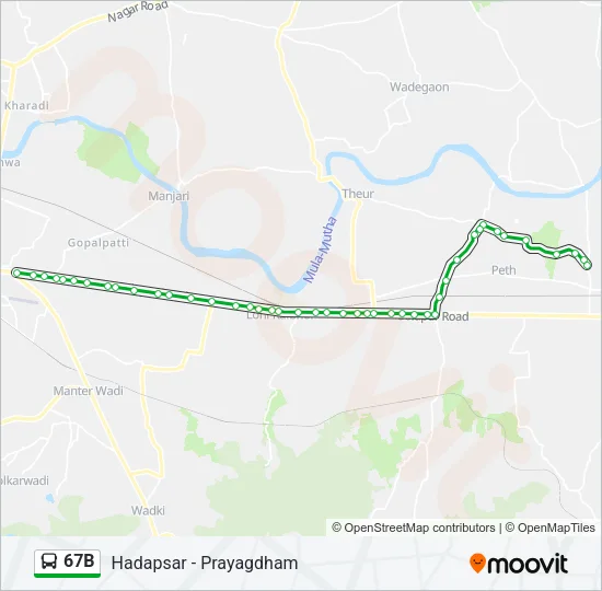 67B Bus Line Map