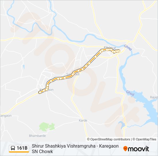 161B Bus Line Map