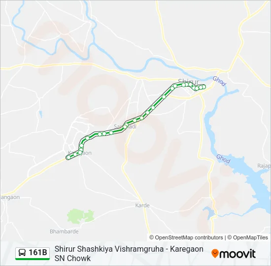 161B Bus Line Map