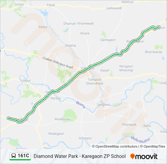 161C Bus Line Map