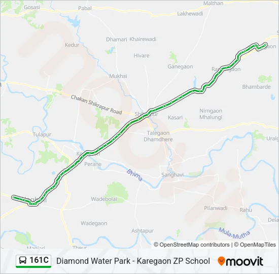 161C Bus Line Map