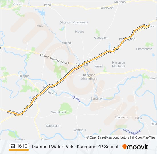 161C Bus Line Map