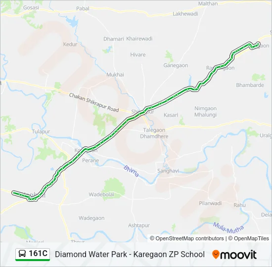 161C Bus Line Map