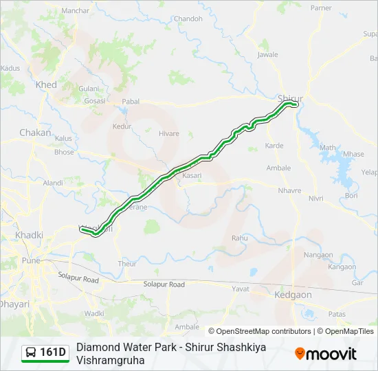 161D Bus Line Map