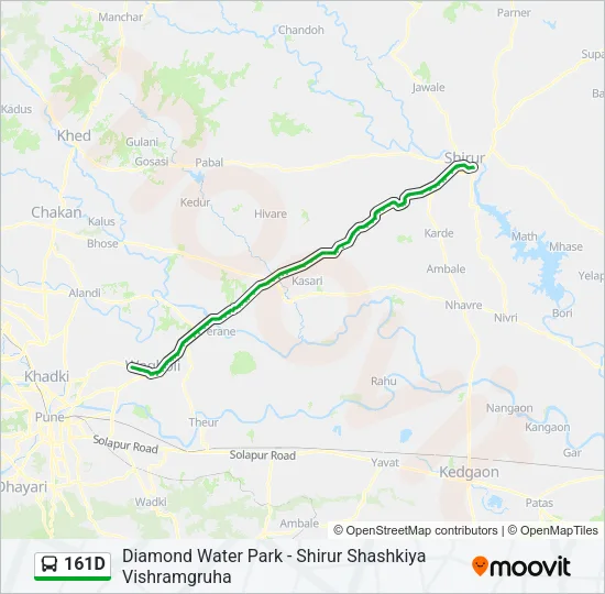 161D Bus Line Map