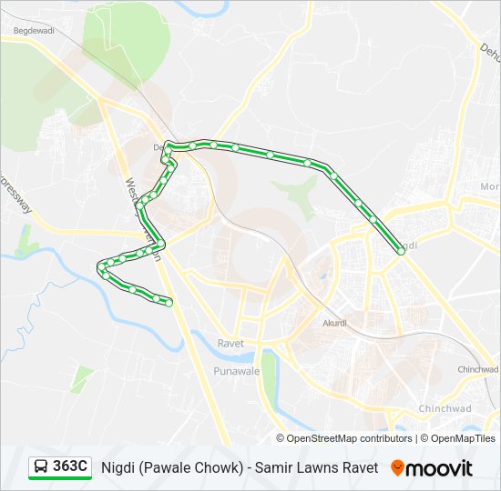 363C Bus Line Map