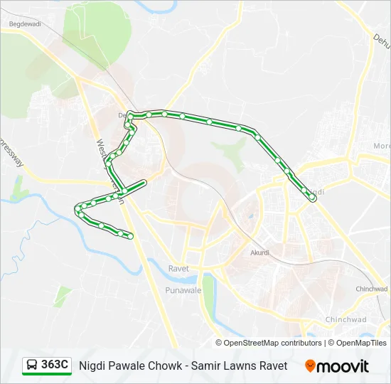 363C Bus Line Map