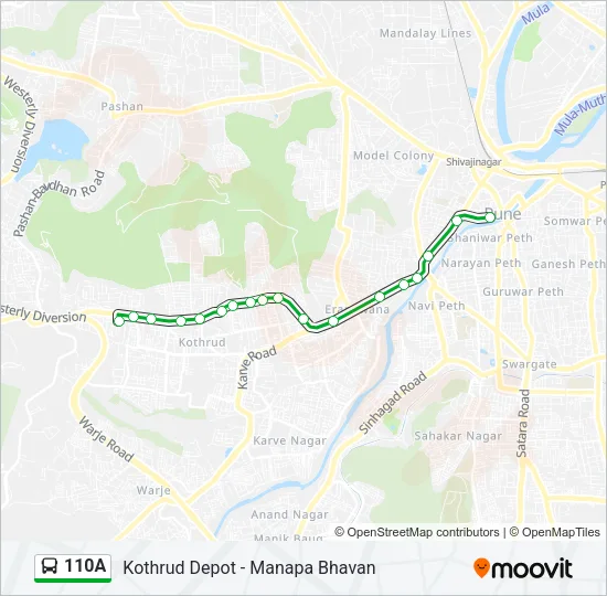 110A Bus Line Map