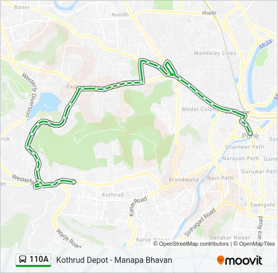 110A Bus Line Map