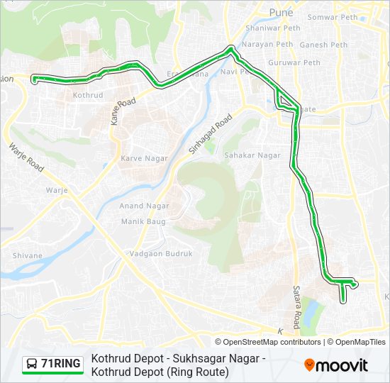 71RING Bus Line Map