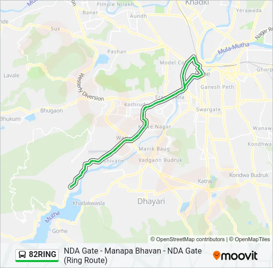 82RING Bus Line Map