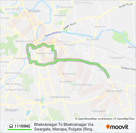 111RING Bus Line Map