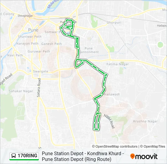 170RING Bus Line Map