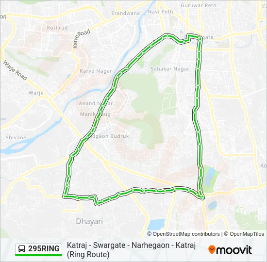 295RING Bus Line Map
