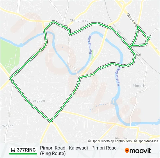 377RING Bus Line Map