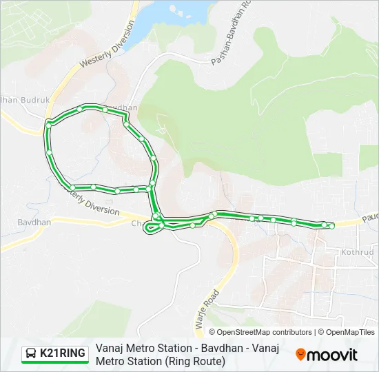 K21RING Bus Line Map