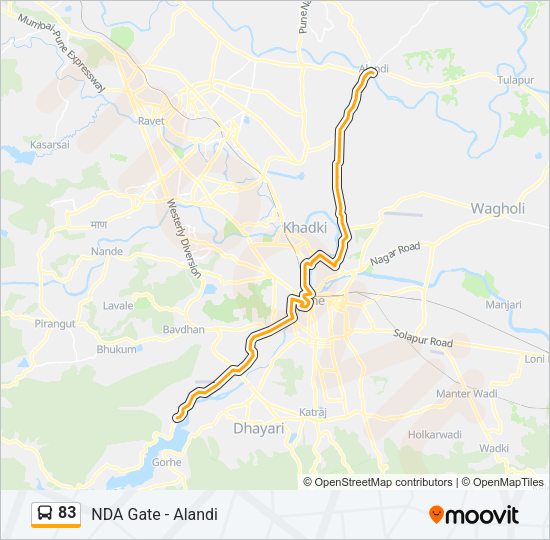 83 Bus Line Map