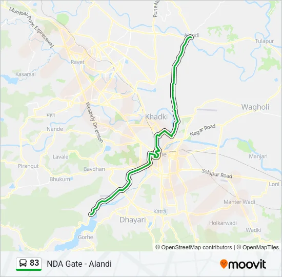 83 Bus Line Map