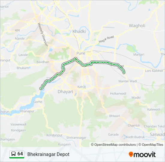 64 Bus Line Map