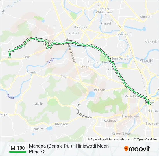 100 Bus Line Map