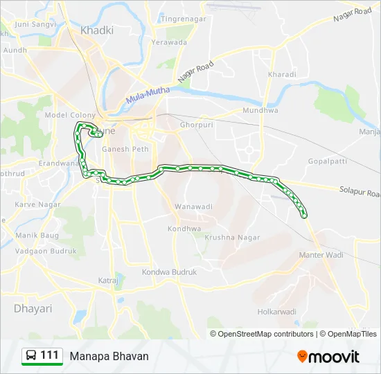 111 Bus Line Map