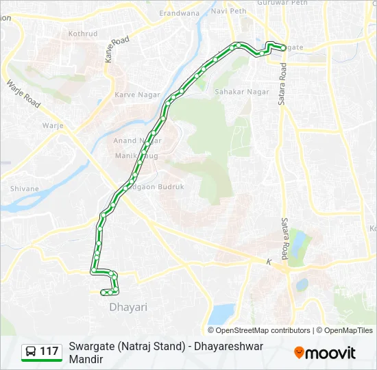 117 Bus Line Map