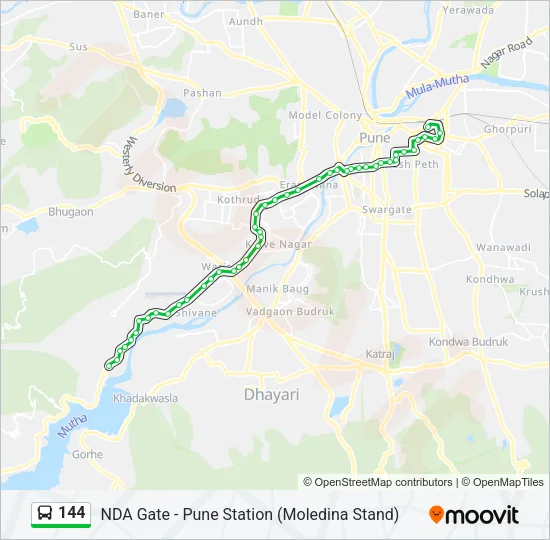 144 Bus Line Map