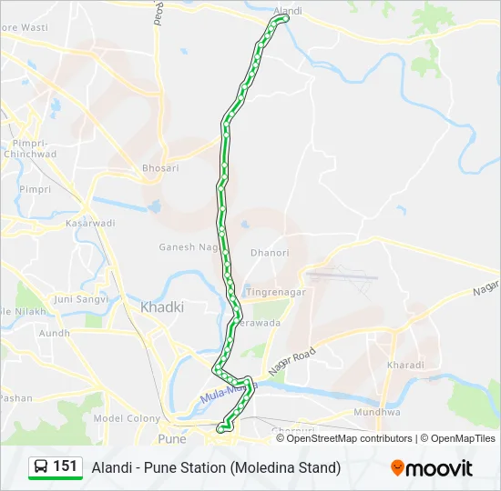 151 Bus Line Map