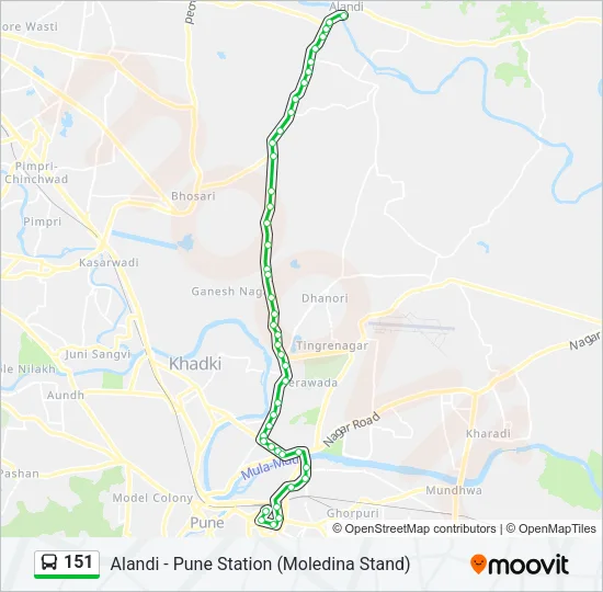 151 Bus Line Map