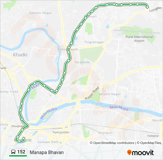 152 Bus Line Map