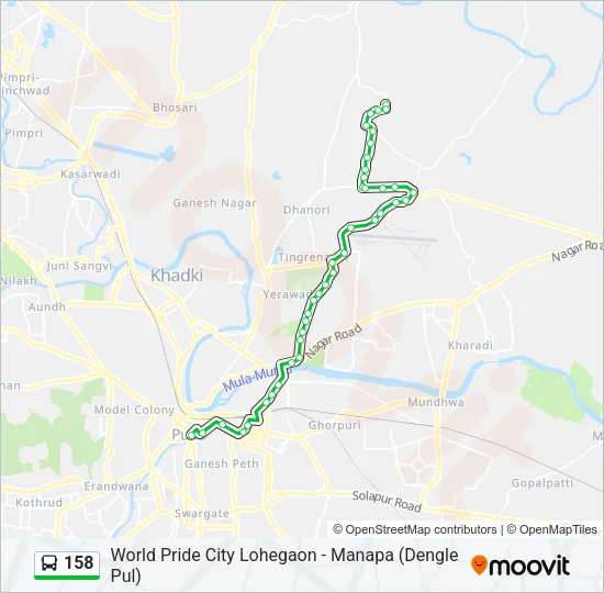 158 Bus Line Map