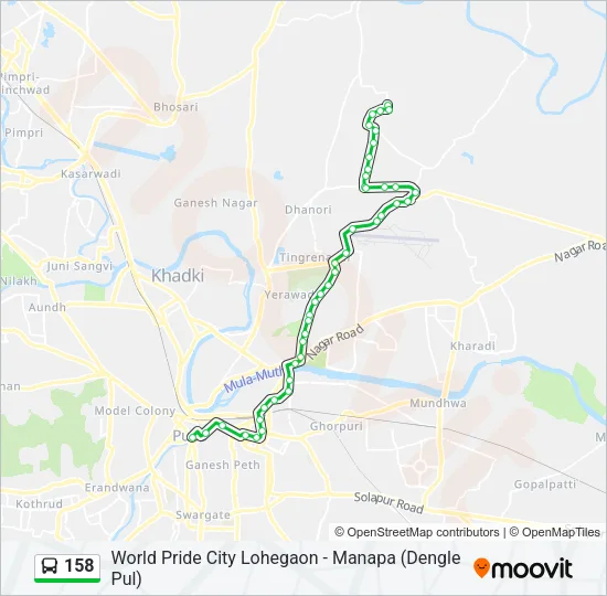 158 Bus Line Map