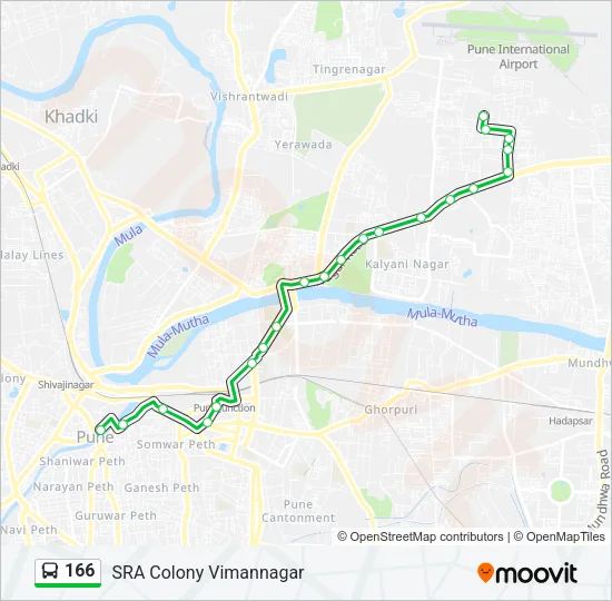 166 Bus Line Map