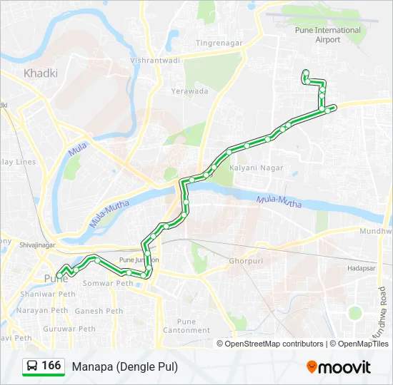 166 Bus Line Map