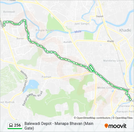 256 Bus Line Map