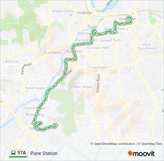 57A Bus Line Map