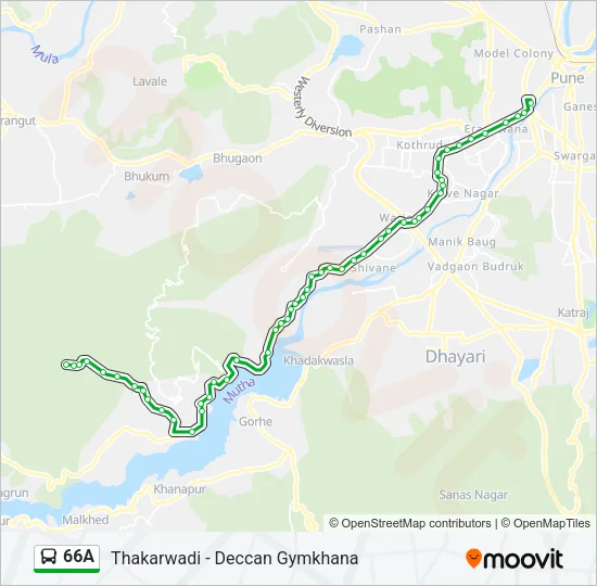 66A Bus Line Map