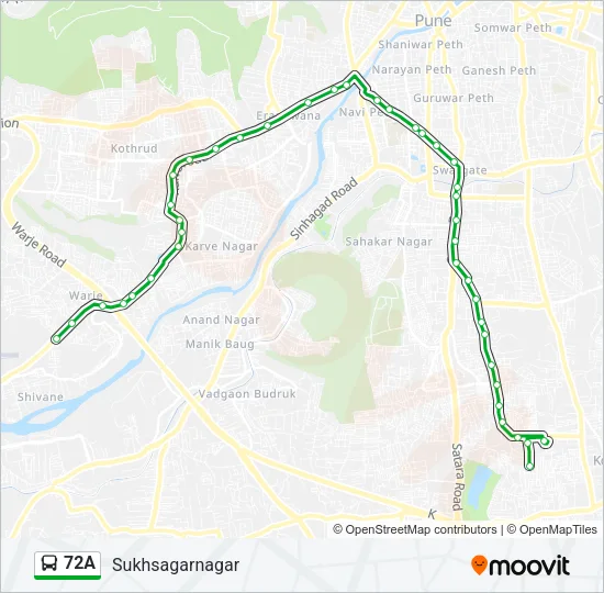 72A Bus Line Map