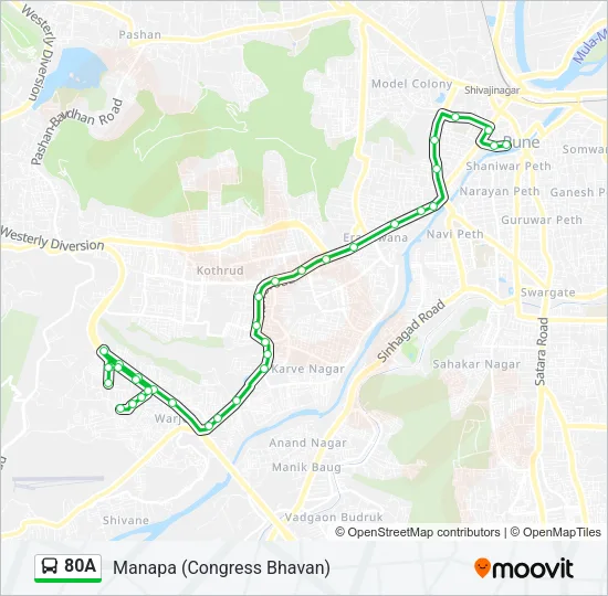 80A Bus Line Map