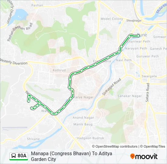 80A Bus Line Map