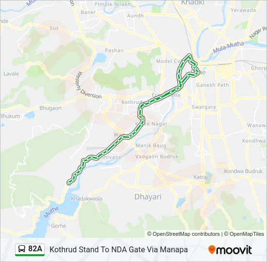 82A Bus Line Map
