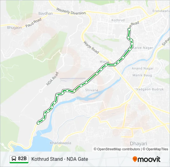 82B Bus Line Map