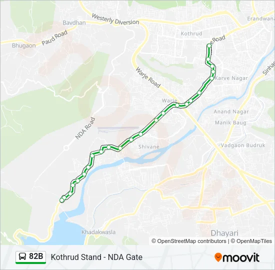 82B Bus Line Map