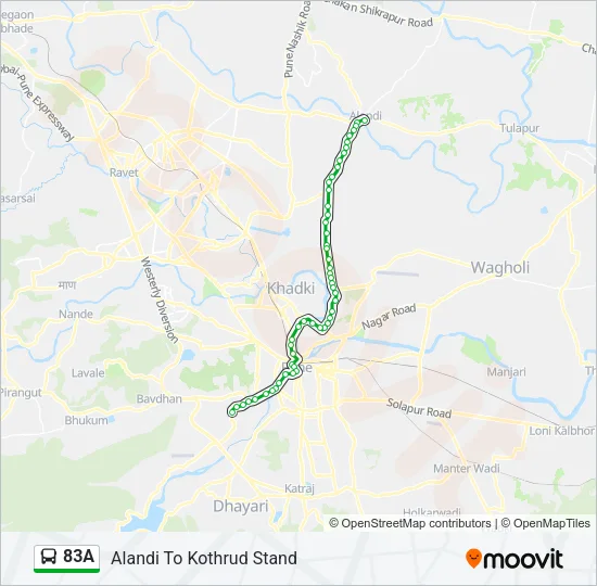 83A Bus Line Map