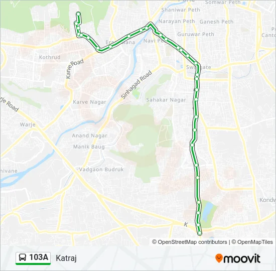 103A Bus Line Map