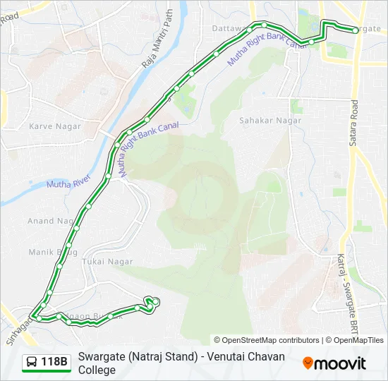 118B Bus Line Map
